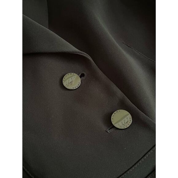 Tahari ASL Professional Logo Button Buckle Black Career Suit Jacket Size Petite - Picture 8 of 10